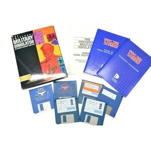 Amiga Universal Military Simulator Game Wargame Simulator Manual Disks Commodore